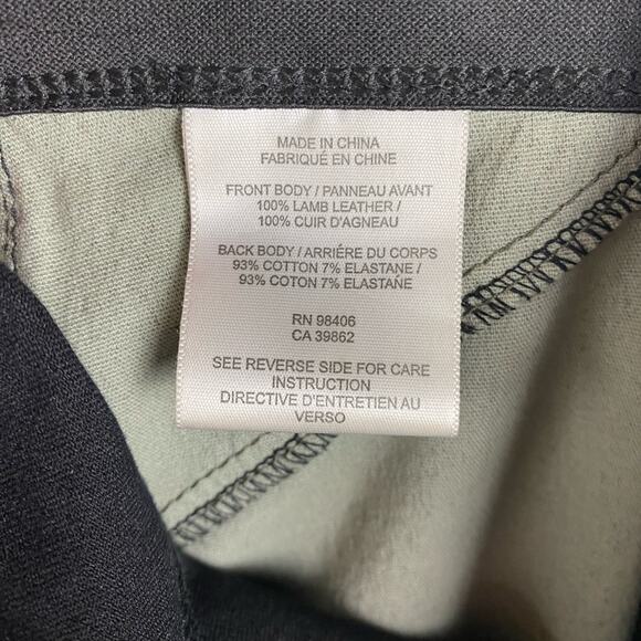 Theory Cullen Lamb Leather Stretch Twill Pants Womens Size 0 - Picture 7 of 11